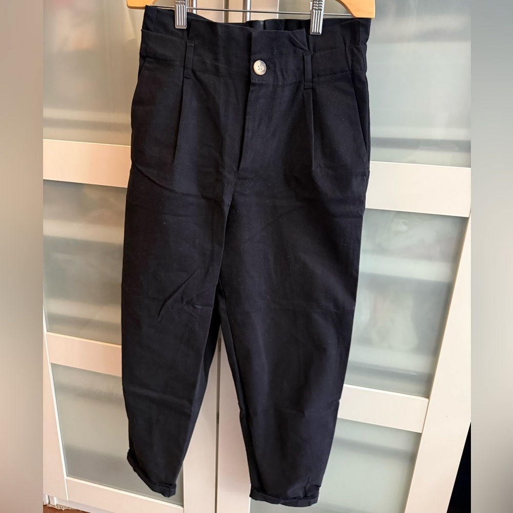 Zara Black High-Waist Trousers